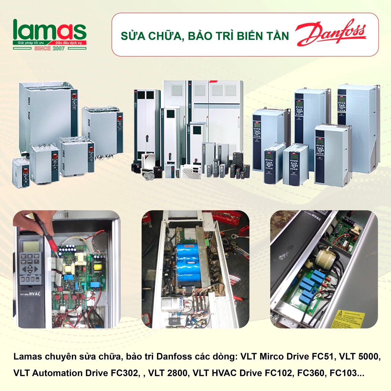 sửa biến tần danfoss