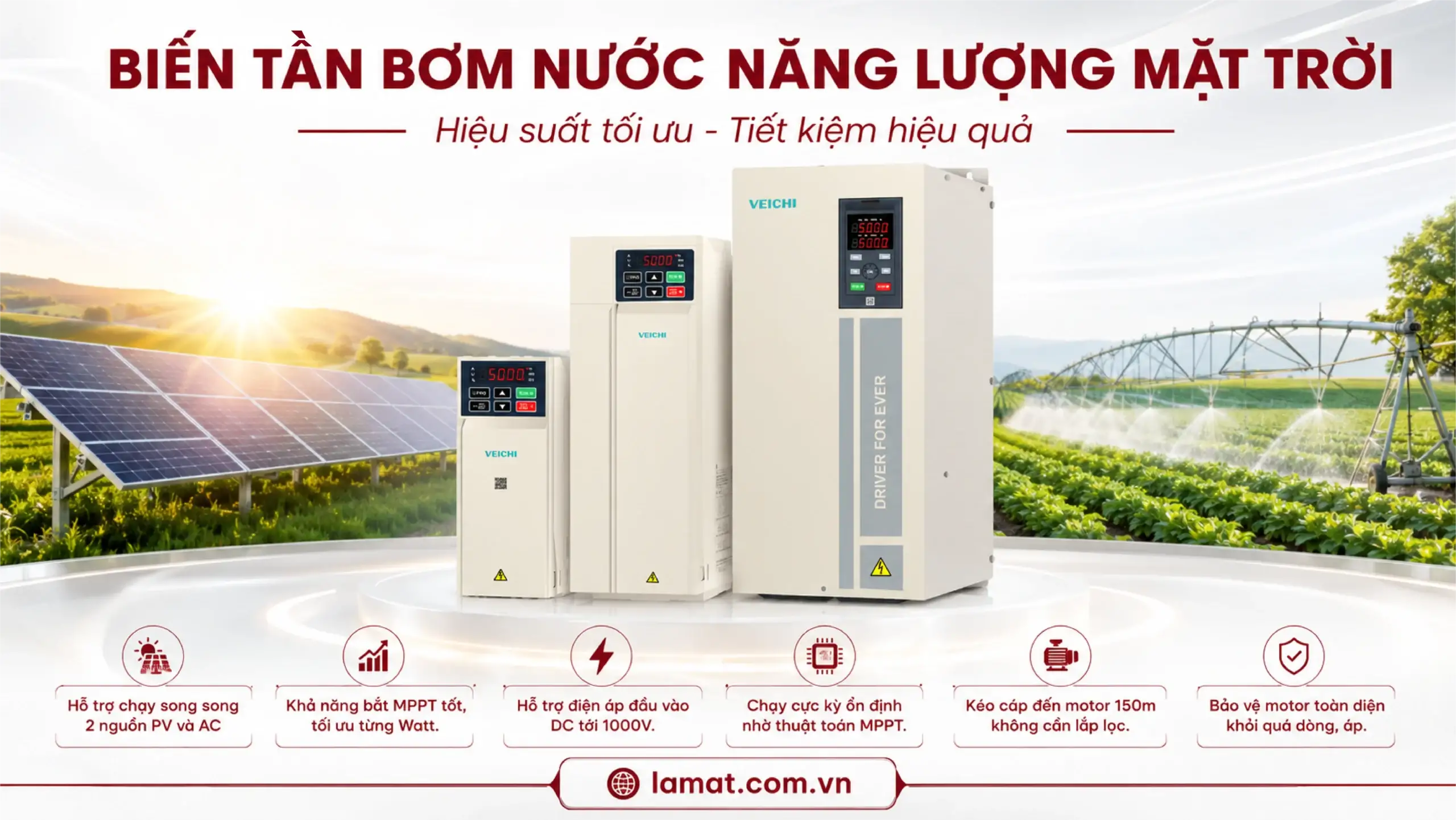 biến tần bơm nước năng lượng mặt trời